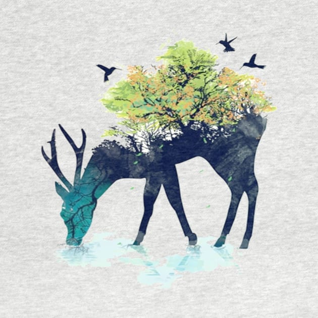Surrealistic Deer by StylishTayla